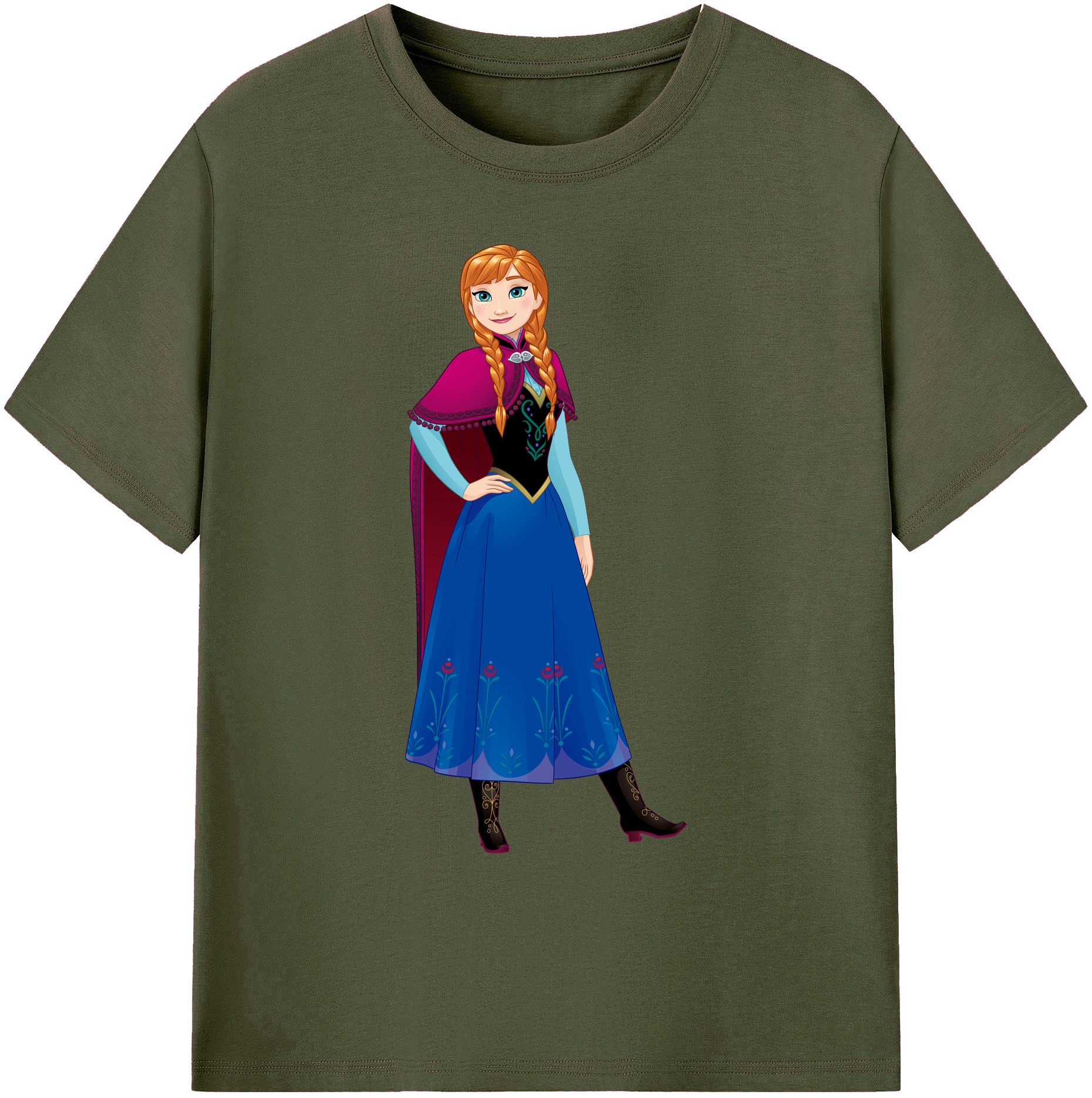 （画像用） アナと雪の女王 アンナ エルサ Frozen Anna Elsa 綿100％ メンズ半袖Tシャツ｜肌触りやわらか＆通気性